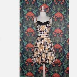 Trashy Diva Fleur De Lis New Orleans Saints Top Skirt Set Dress 2/4 XS